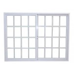 Ventana Aluminio Blanco Vidrio Repartido 180x150 Con Vidrio